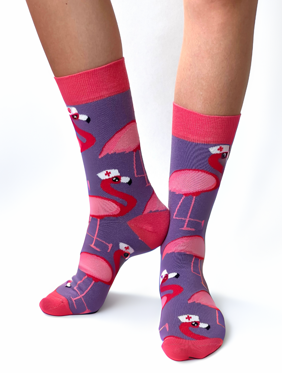 Flamingo Violett/Rosa Socken