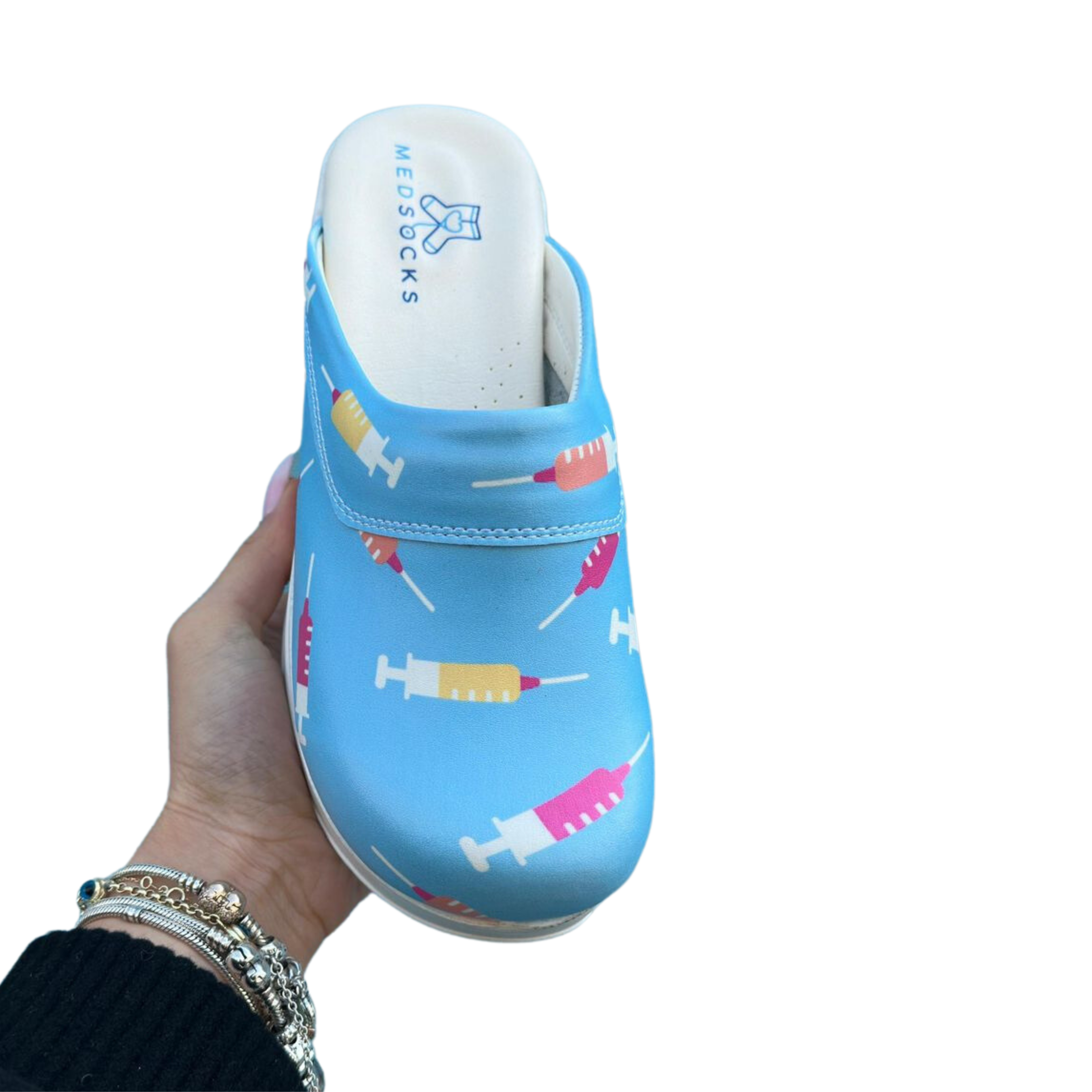 Airmeds Spritzen Clogs Blau