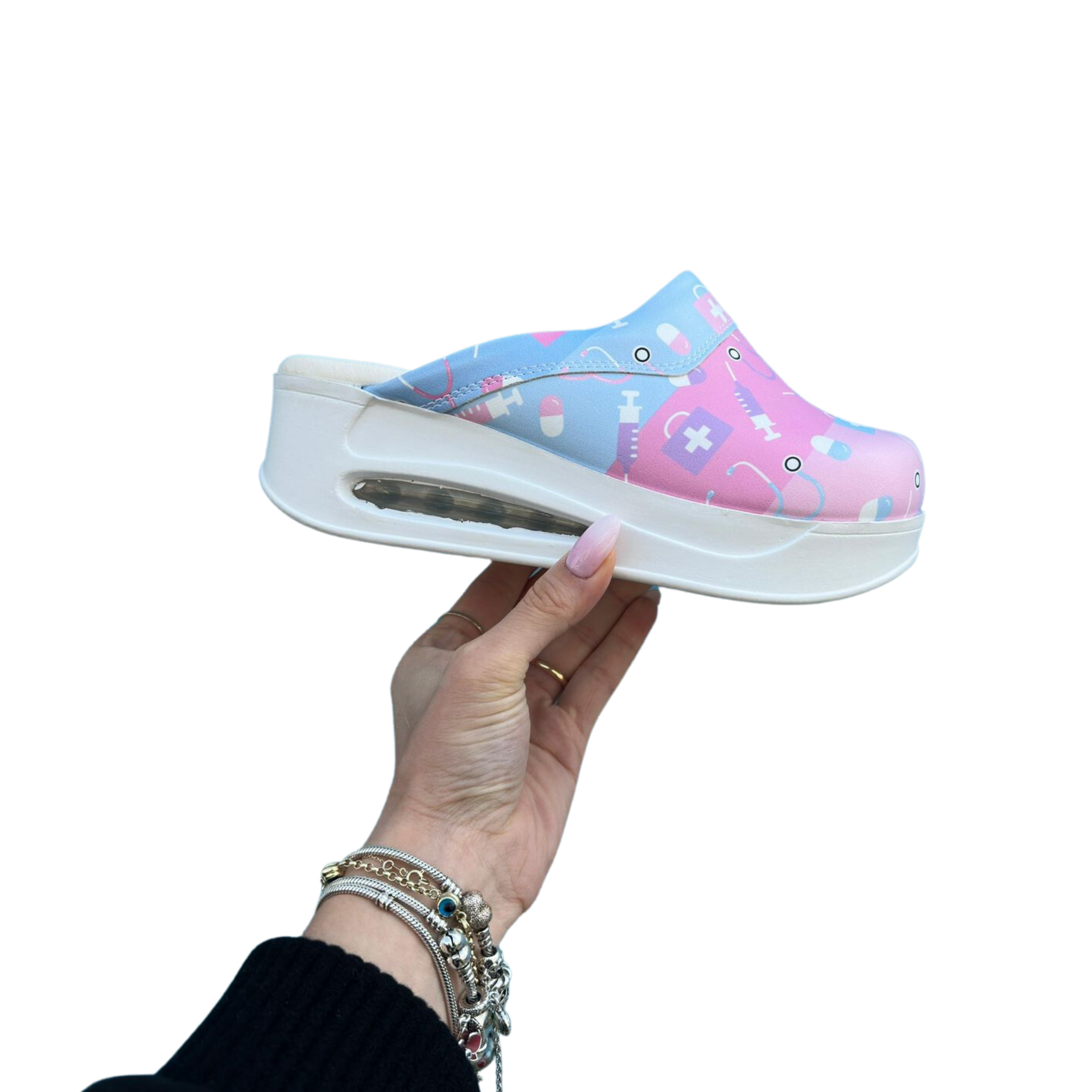 Pflege Blau/Lila/Rosa Airmeds Clogs