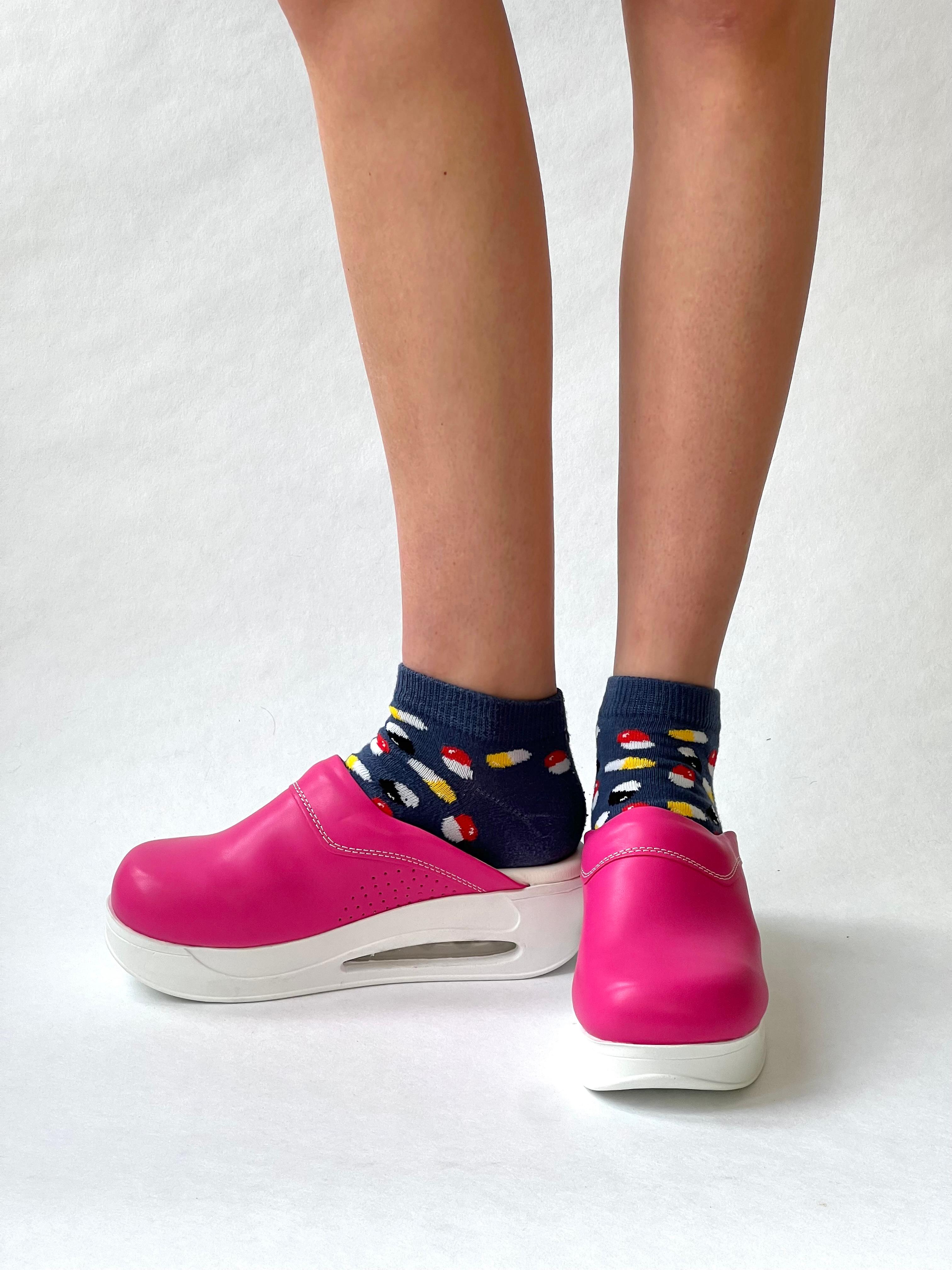 Airmeds Clogs Uni Dunkel Rosa