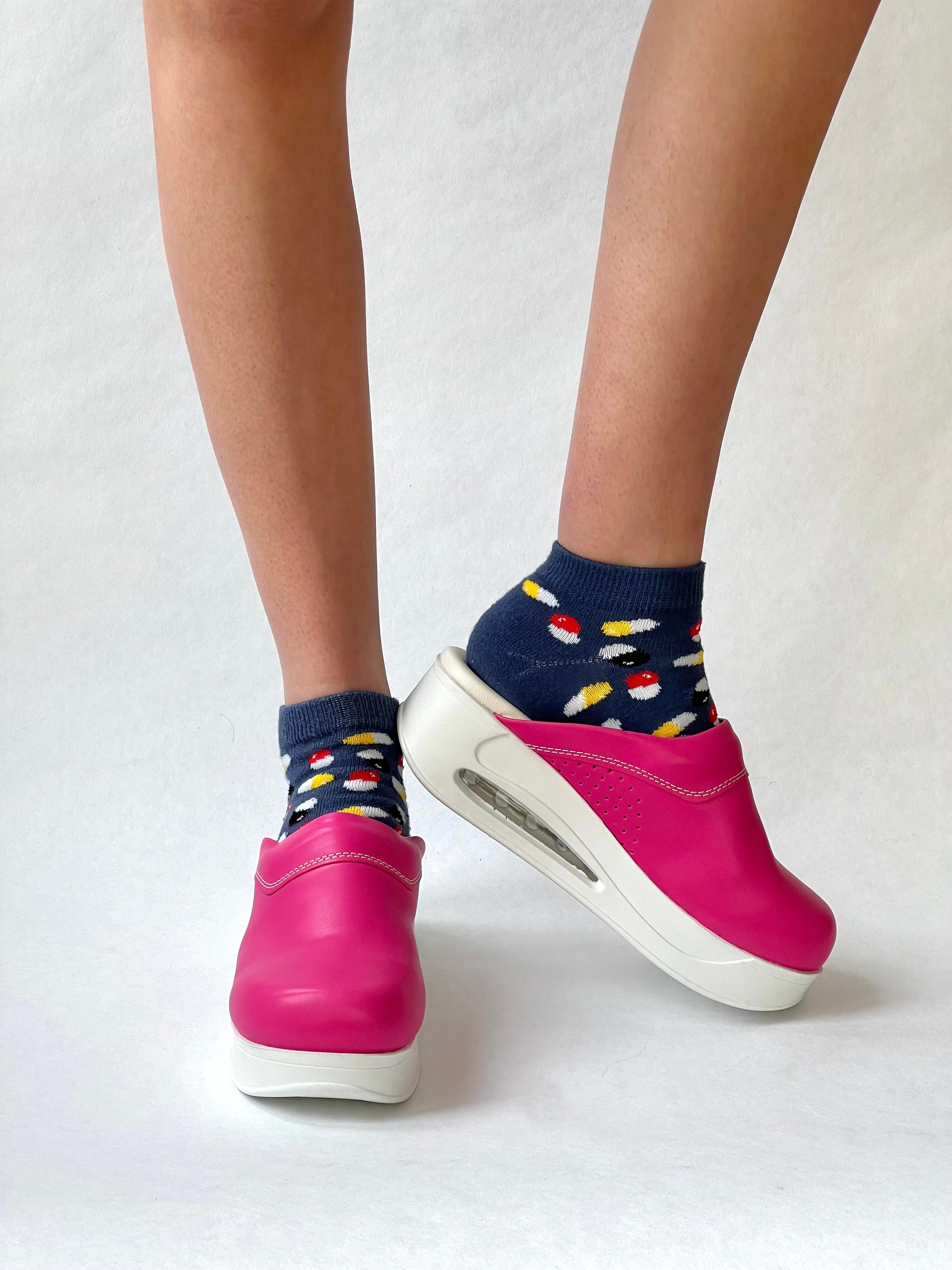 Airmeds Clogs Uni Dunkel Rosa