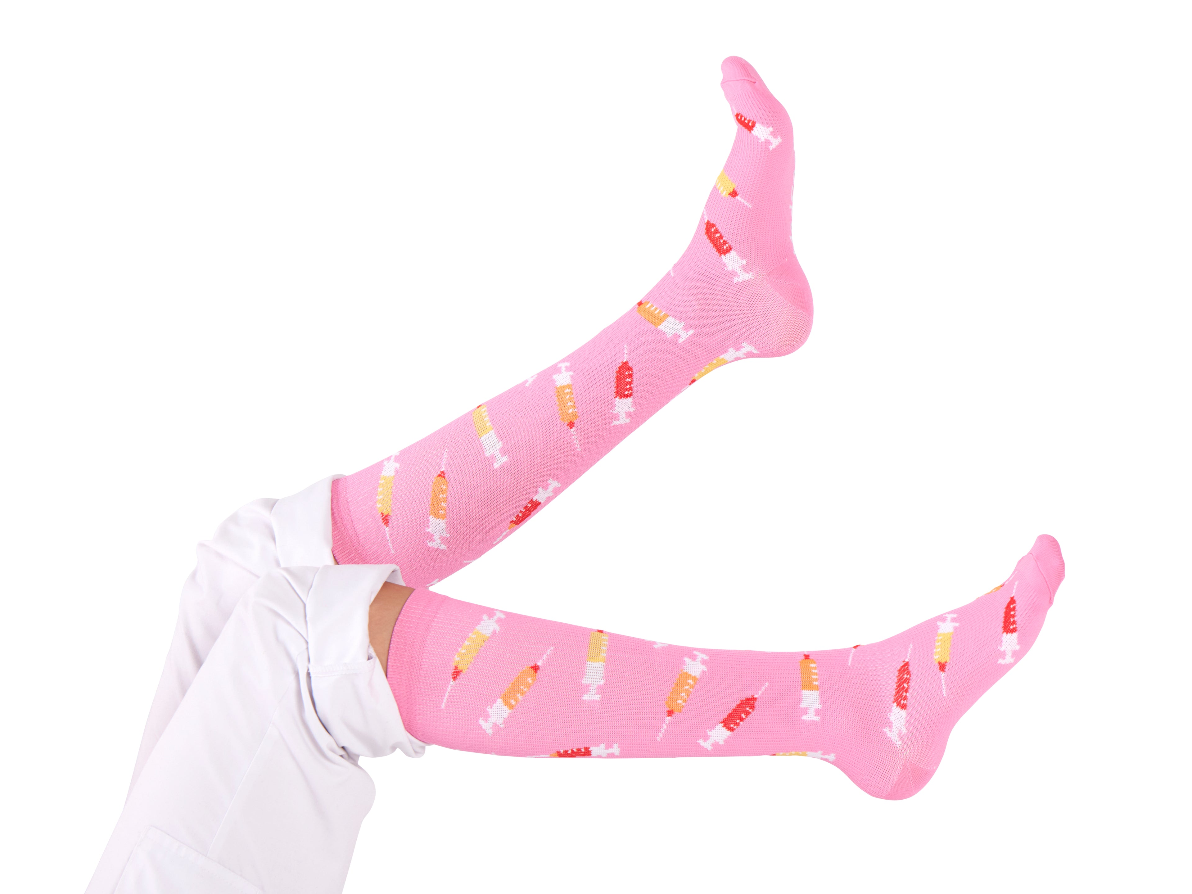 MedSocks Kompressionstrümpfe Spritze Rosa