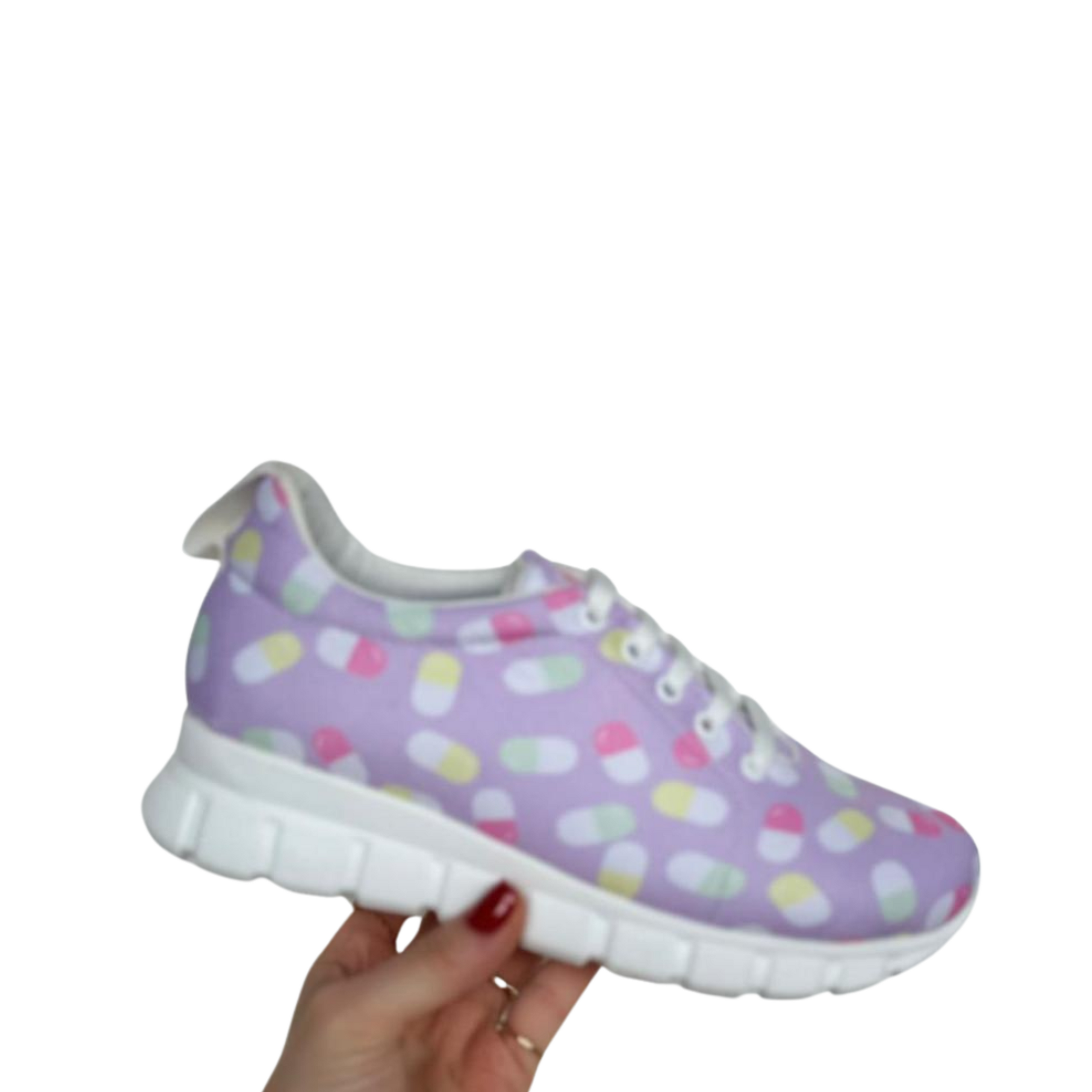MedSocks Medikamente | Pillen Lila Sneakers