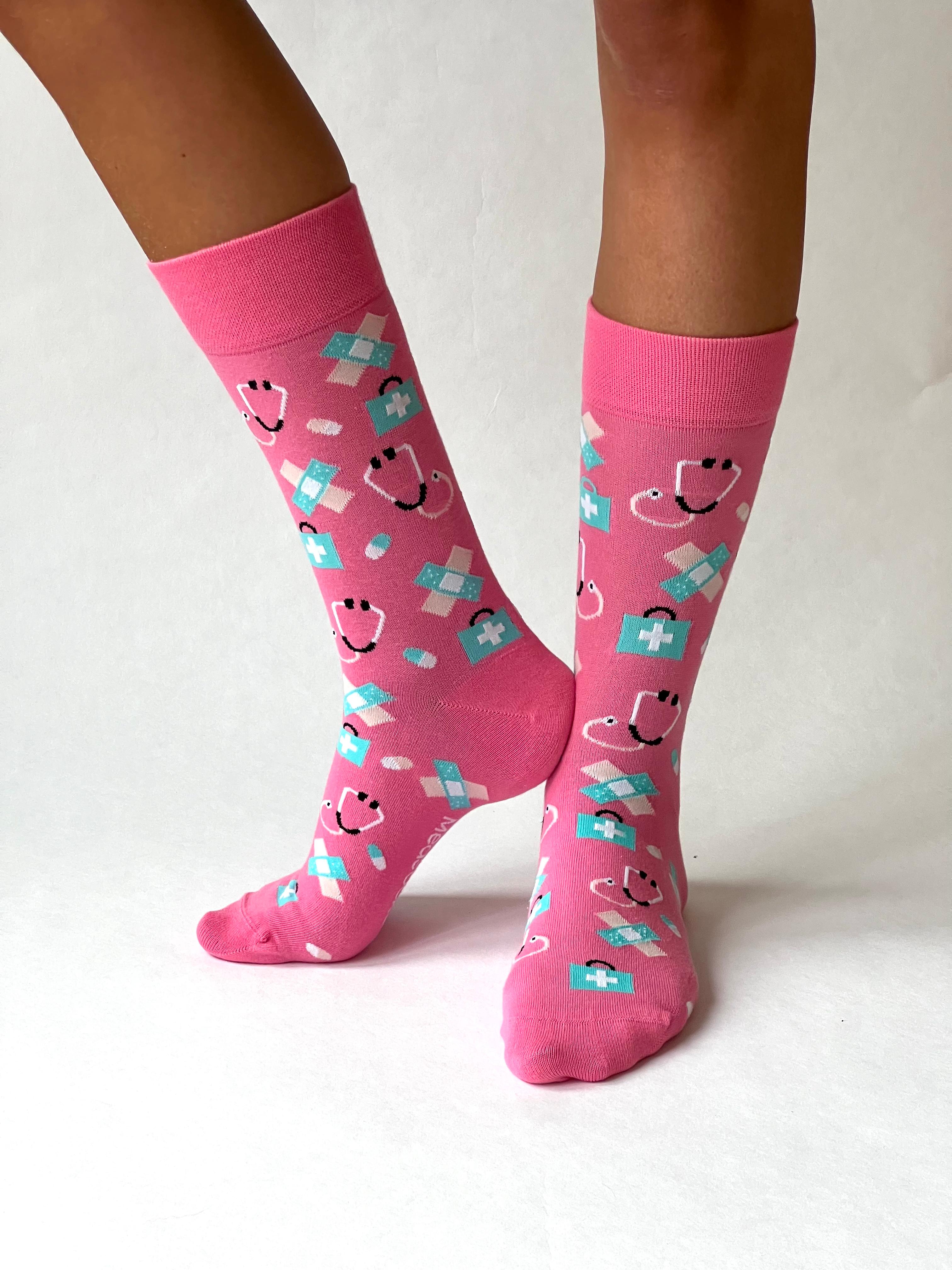 Pflege Socken Rosa/Blau