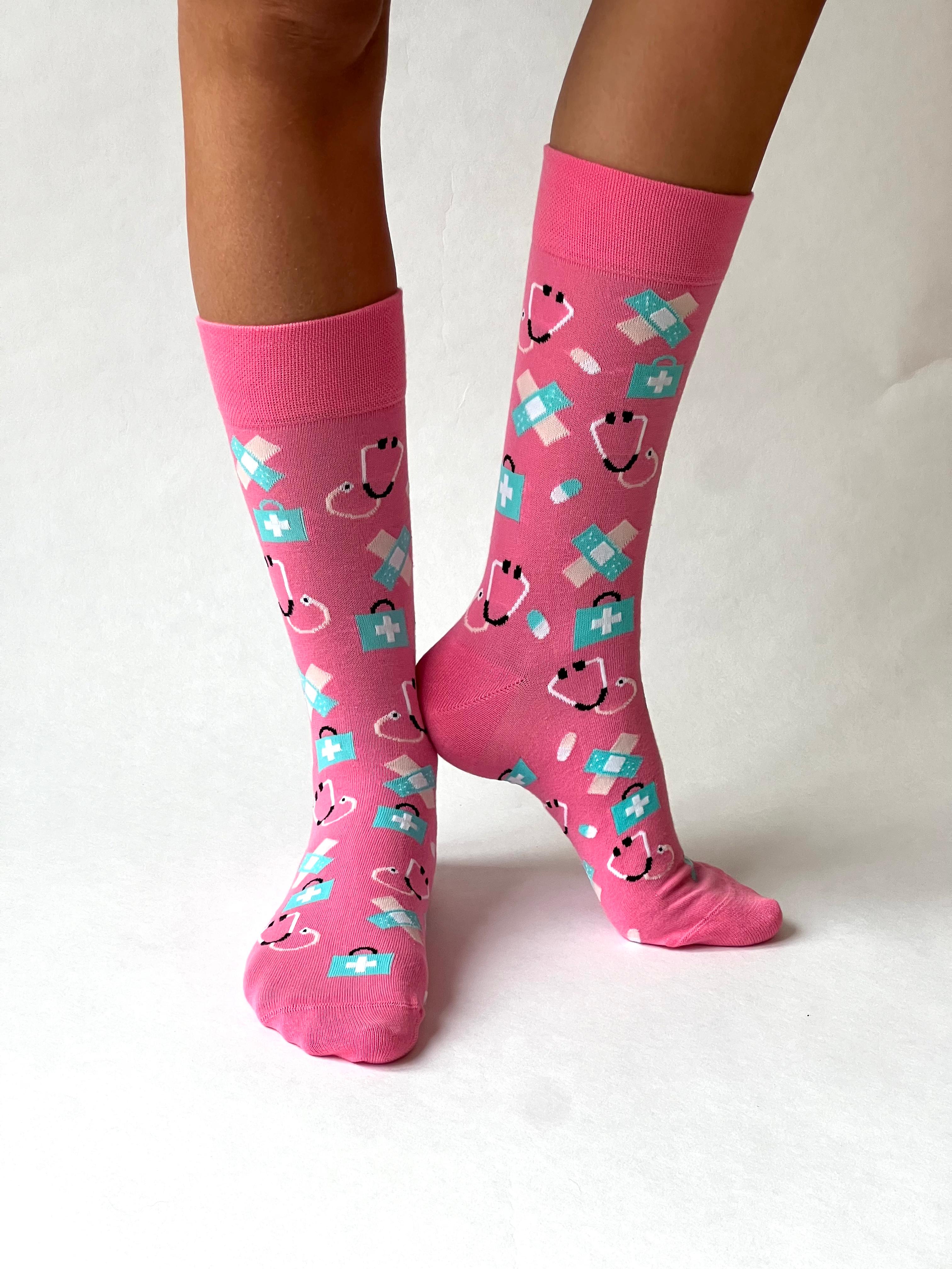 Pflege Socken Rosa/Blau