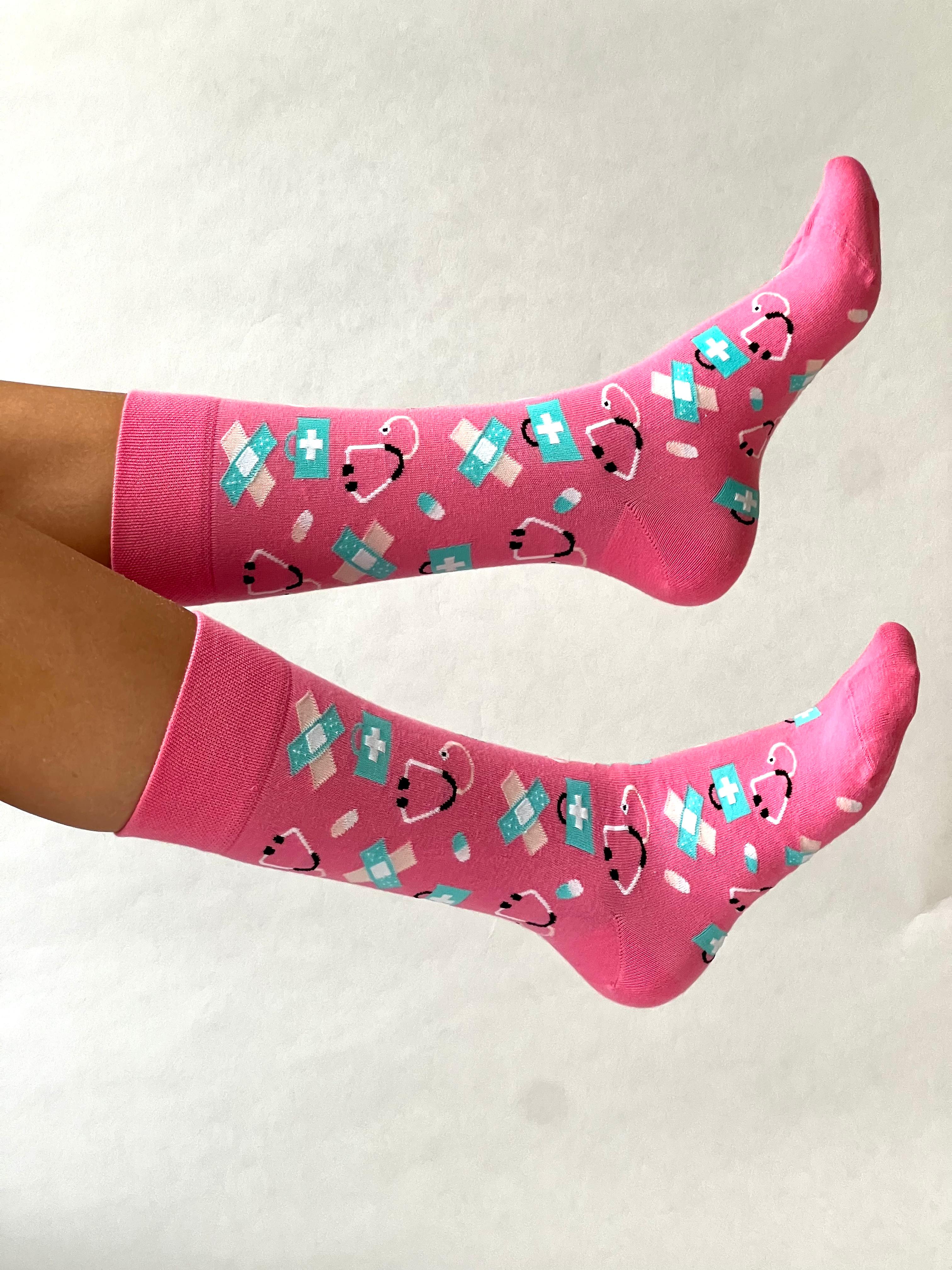 Pflege Socken Rosa/Blau