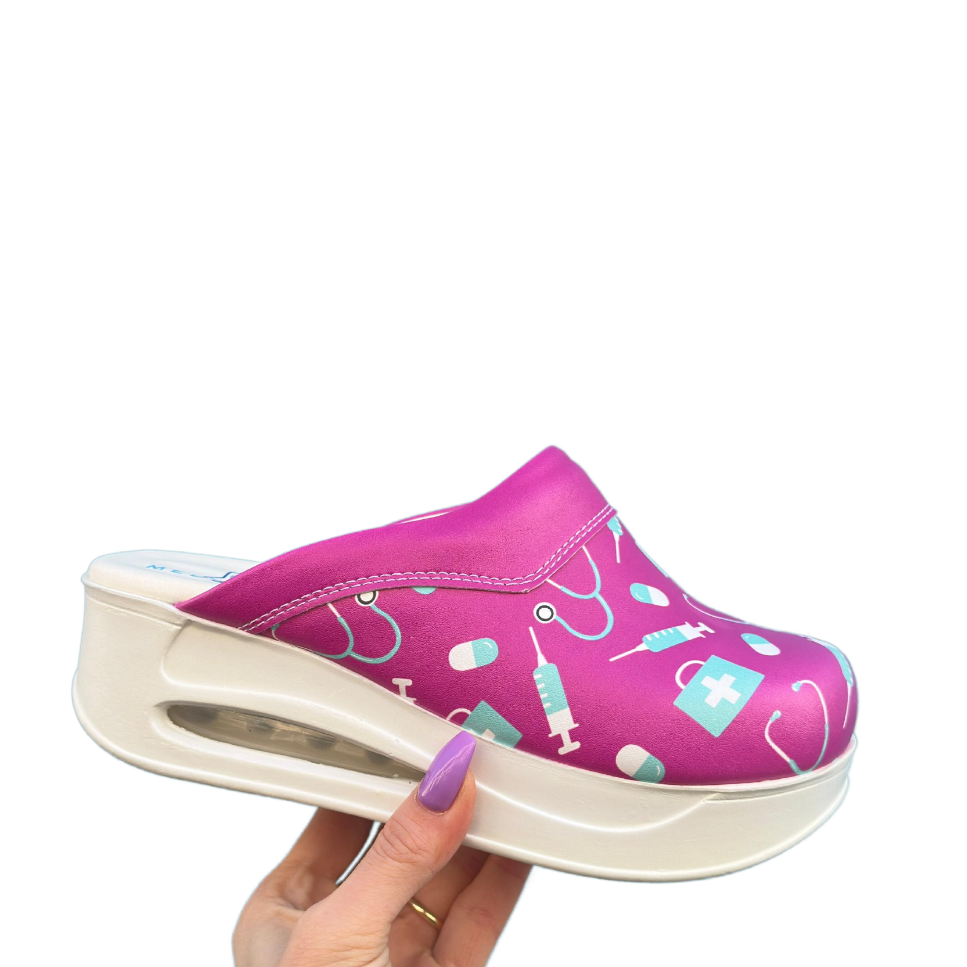 AirMeds Clogs Pflege Fuchsia