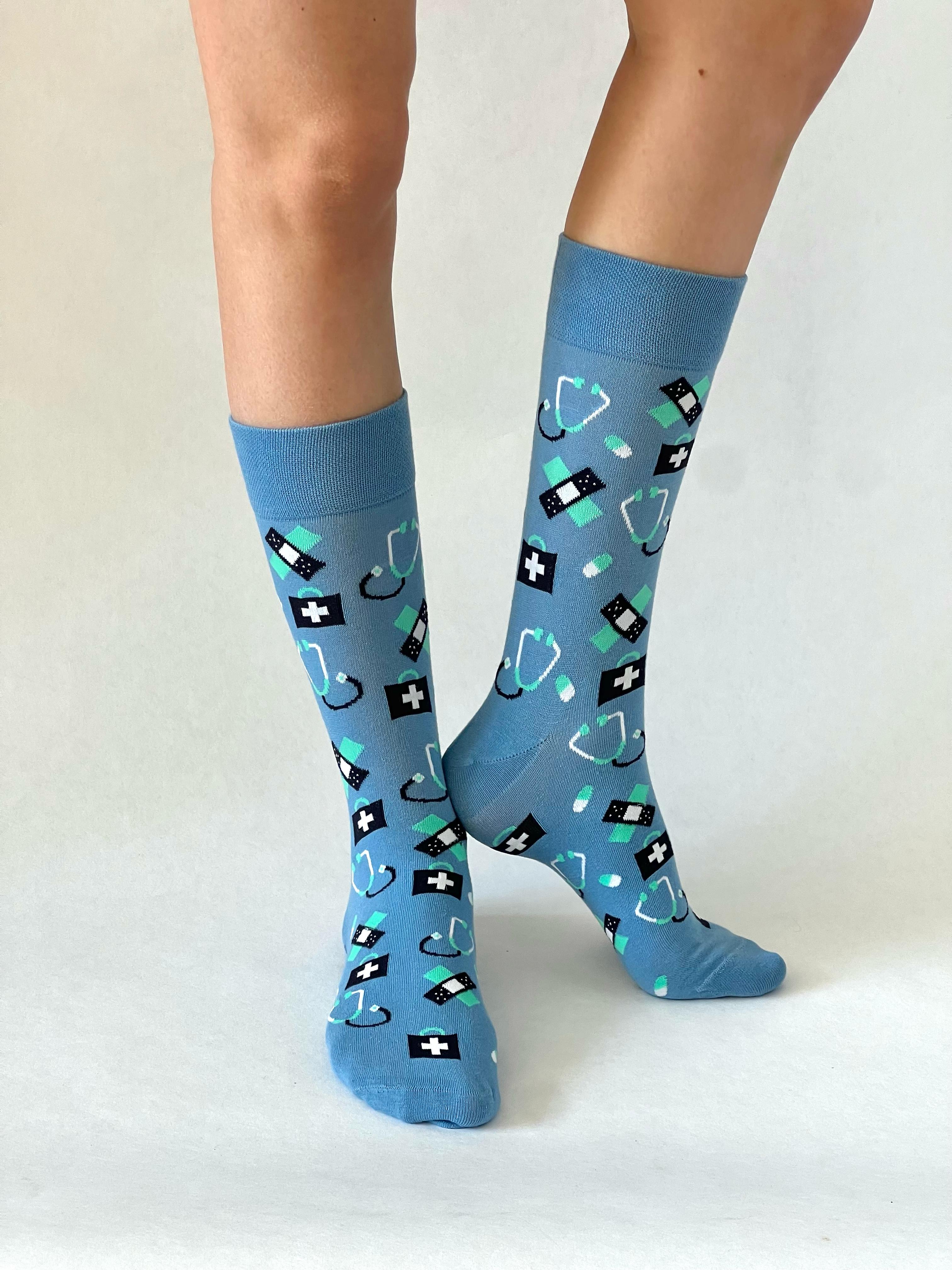 Pflege Socken Blau