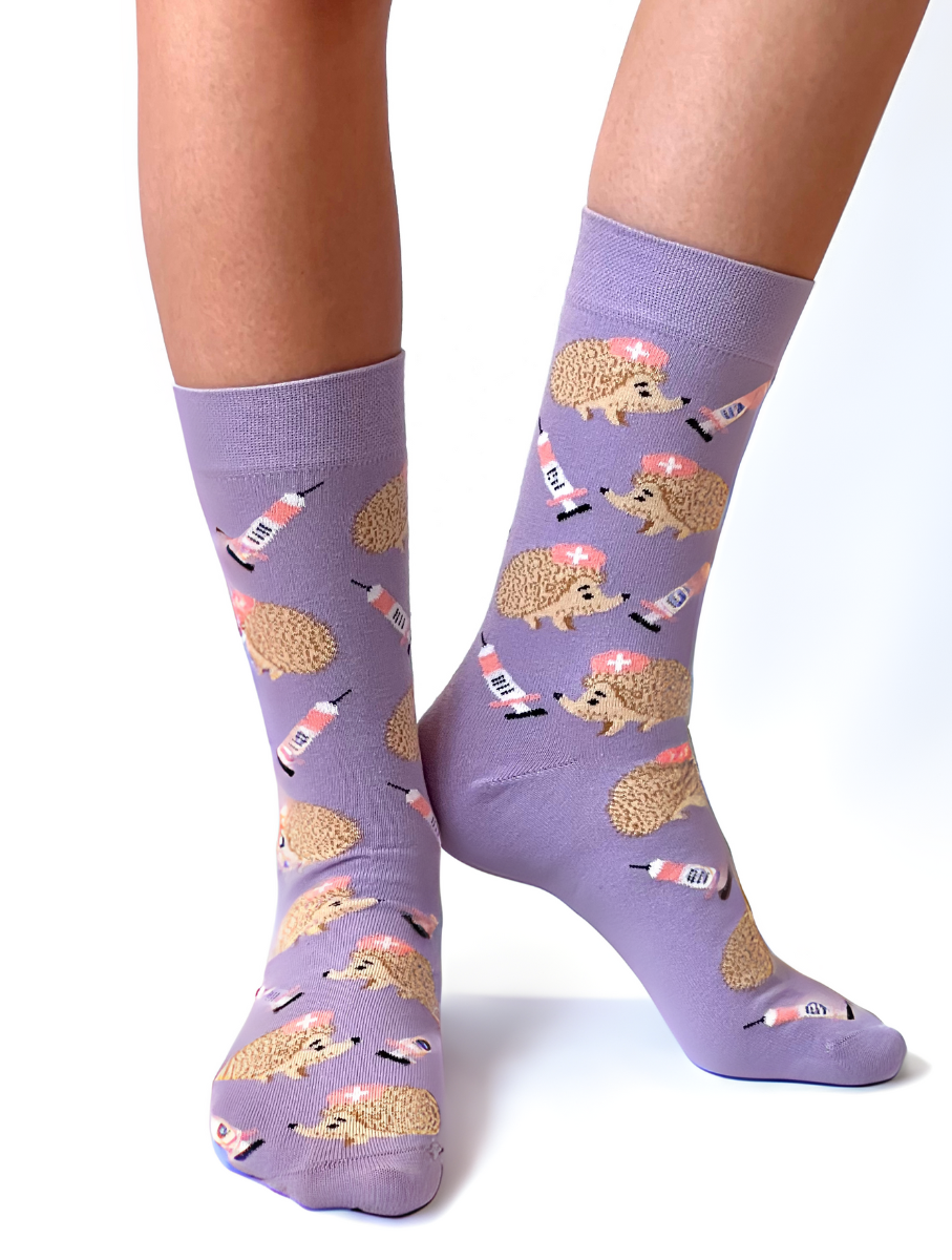MedSocks: Igel-Socken Lila / Purpur
