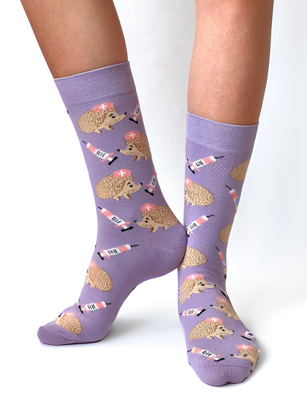 MedSocks: Igel-Socken Lila / Purpur