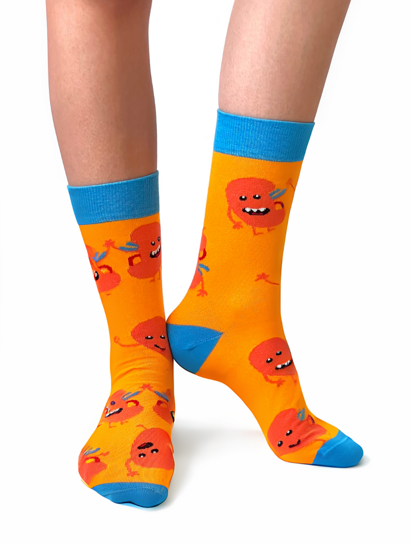 Fröhliche Nieren Socken