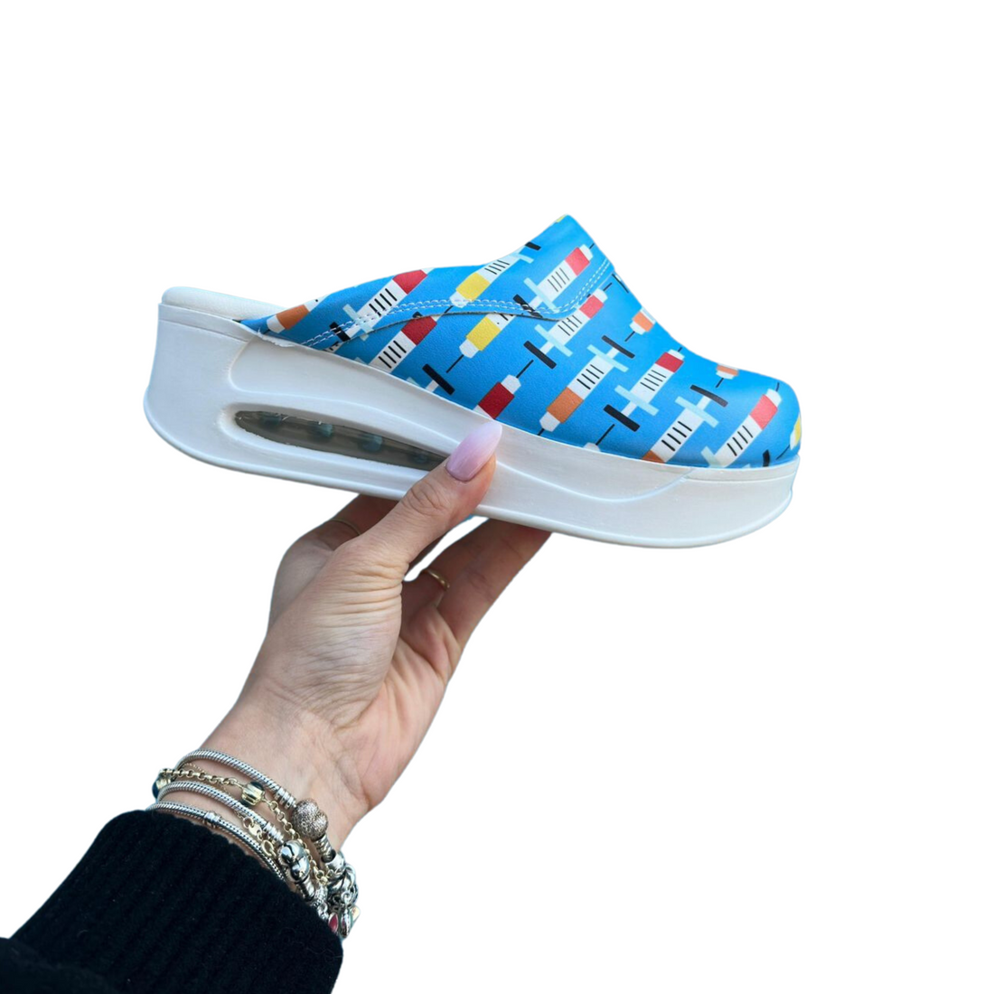 AirMeds Clogs Spritze Blau