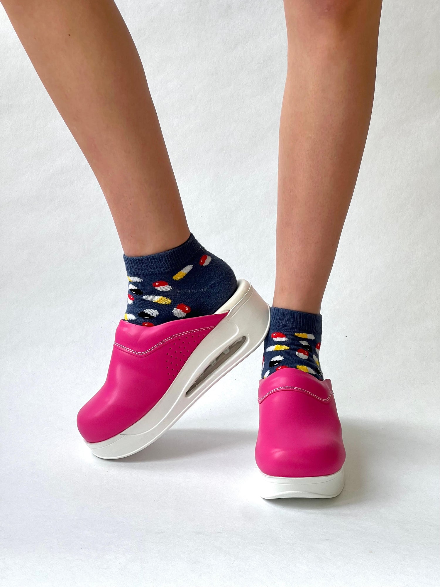 Airmeds Clogs Uni Dunkel Rosa