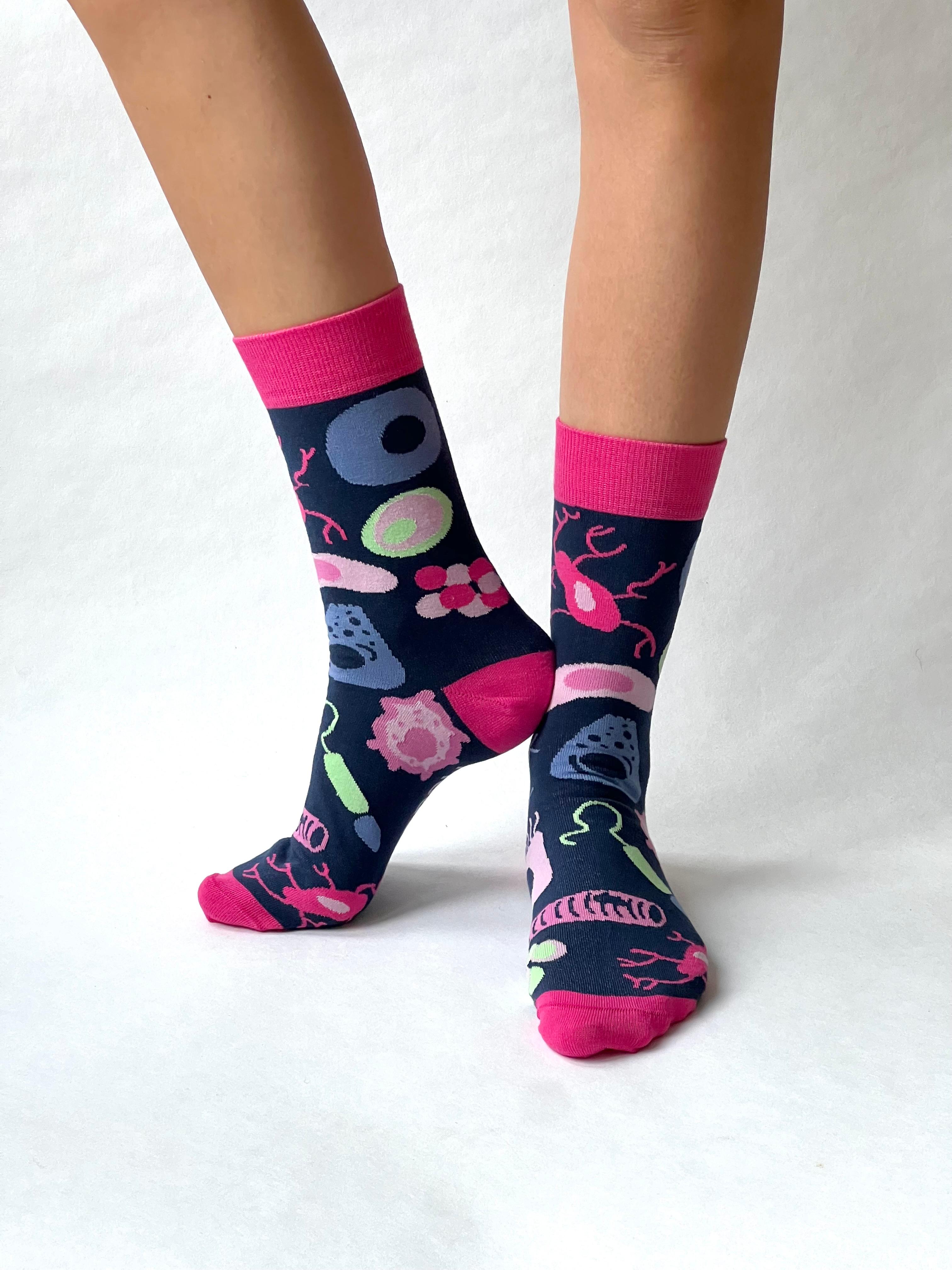 MedSocks Zellen Blau-Rosa