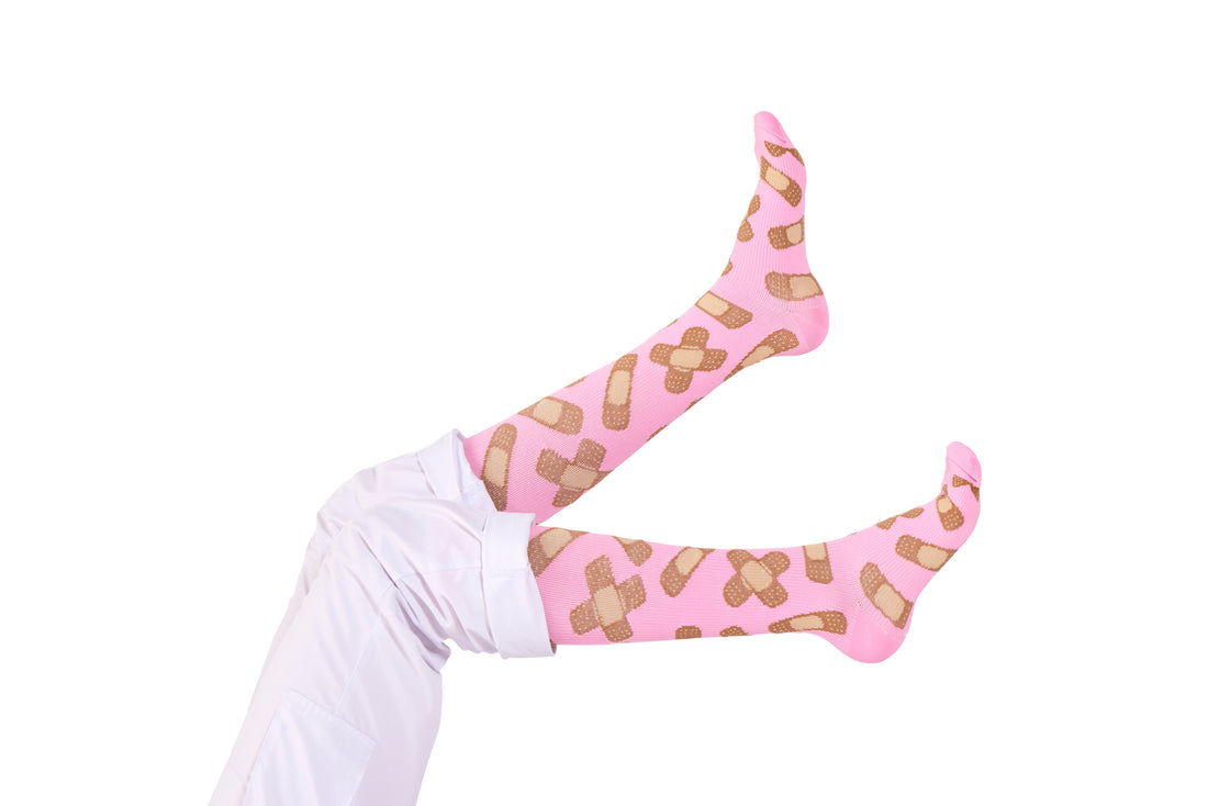 MedSocks Pflaster Rosa Kompressionsstrümpe