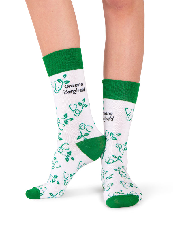 Grüne ZorgHeld Socken