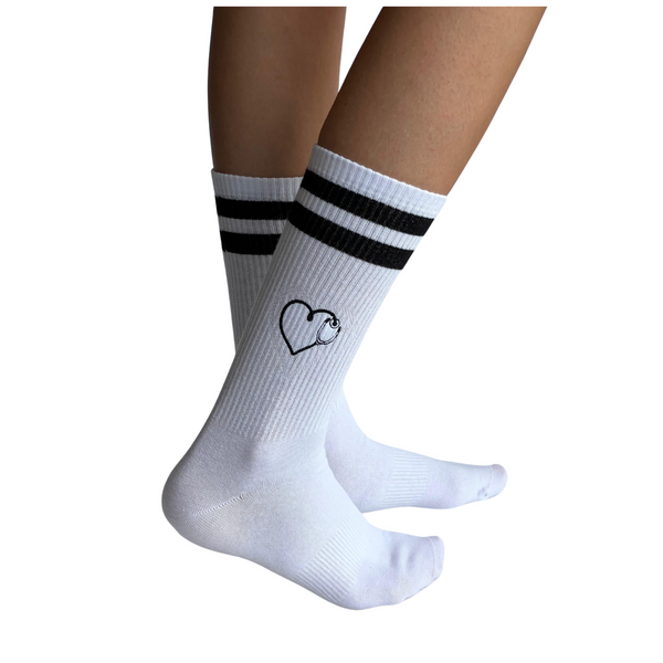 Weiße Stethoskop Sportsocken