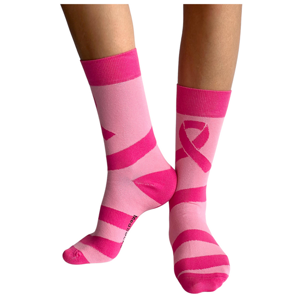 Bewusstsein-für-Brustkrebs Ribbon Socken