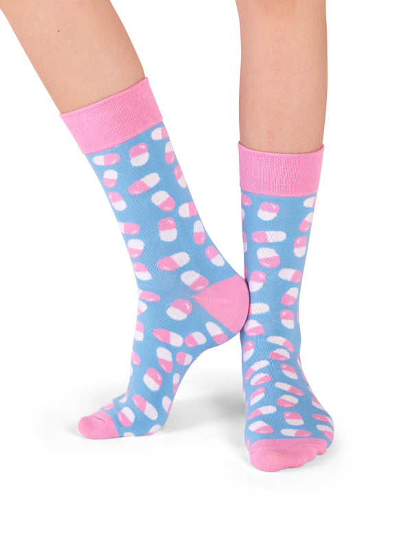 💊Medikament | Pillen Socken Blau Rosa❤️