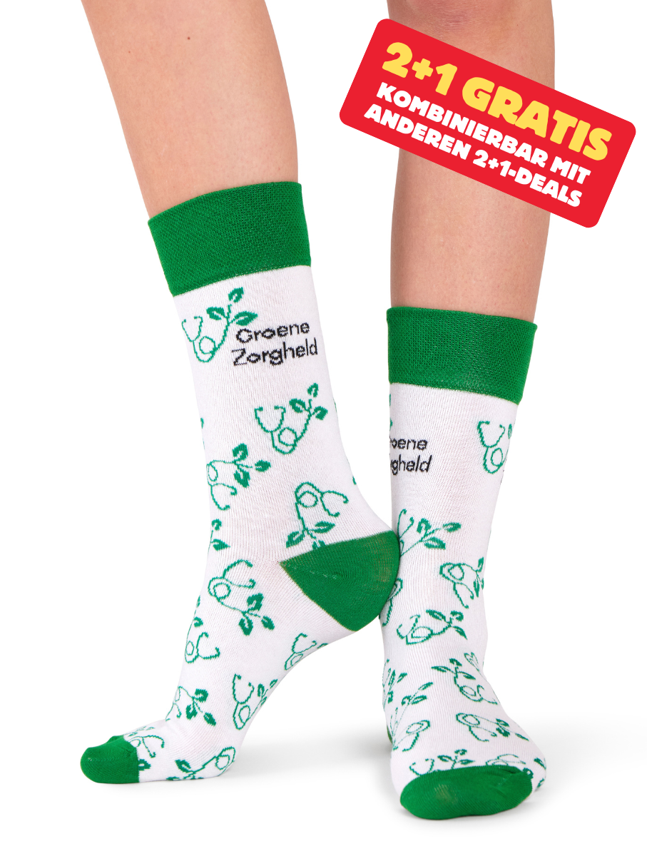 Grüne ZorgHeld Socken