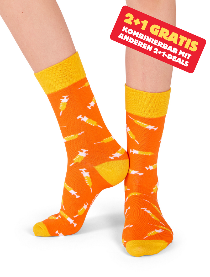 MedSocks Spritze Orangen Gelb