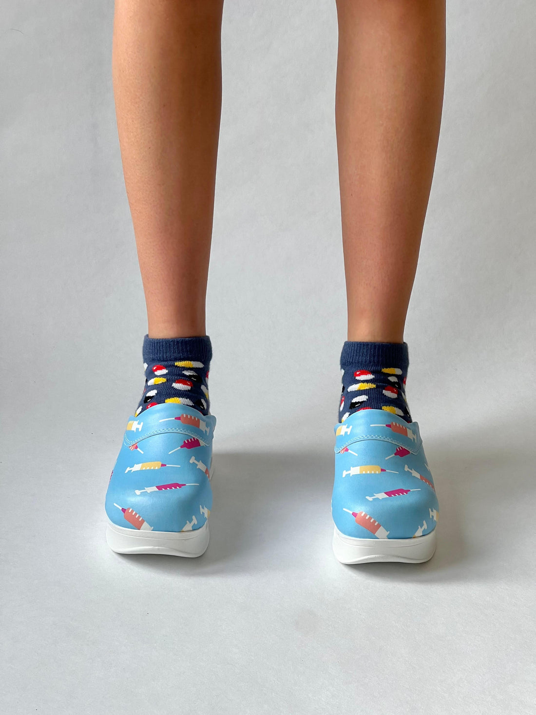 Airmeds Spritzen Clogs Blau