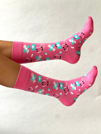 Pflege Socken Rosa/Blau