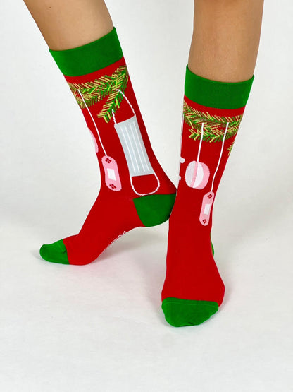Medizinische Weihnachtskugel-Socken