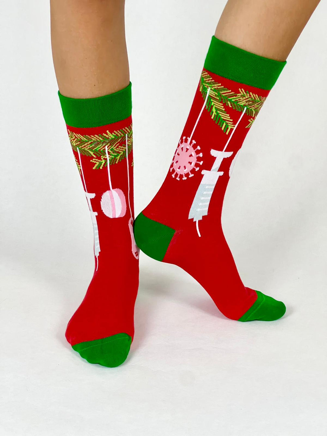 Medizinische Weihnachtskugel-Socken
