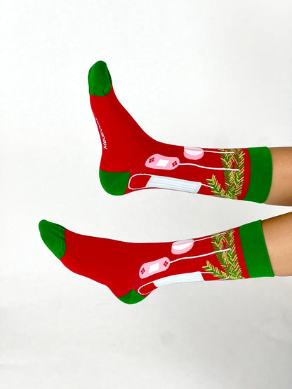 Medizinische Weihnachtskugel-Socken