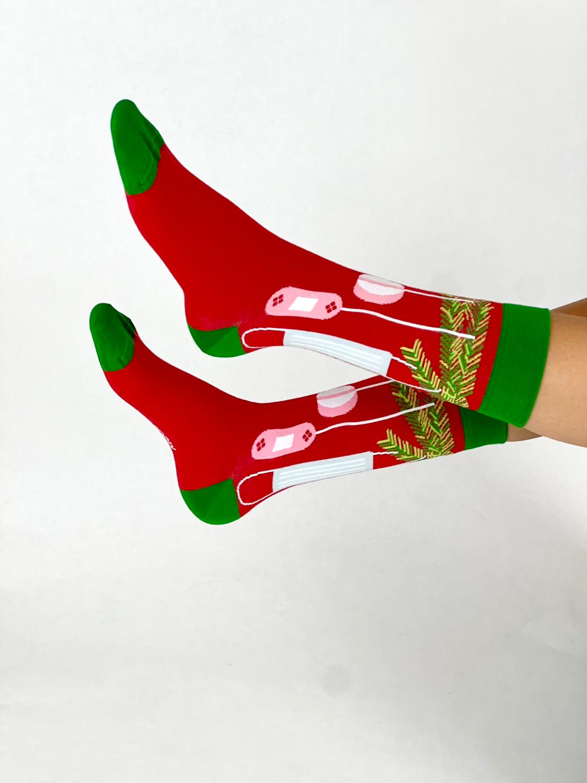 Medizinische Weihnachtskugel-Socken