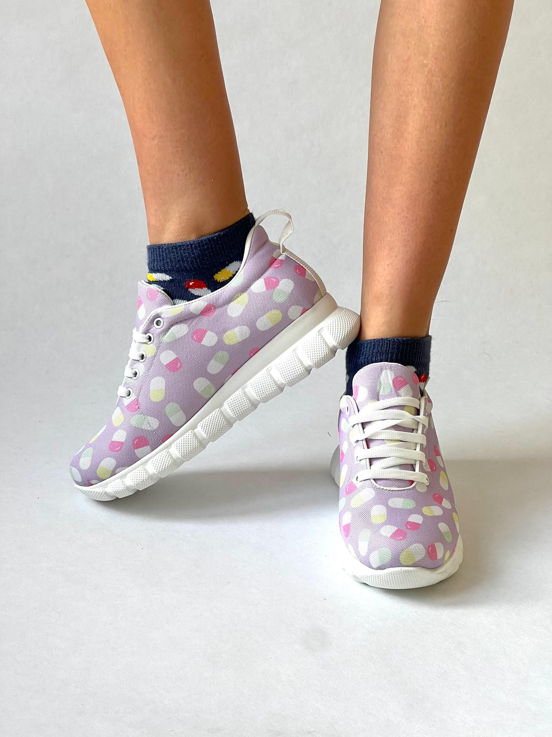 MedSocks Medikamente | Pillen Lila Sneakers