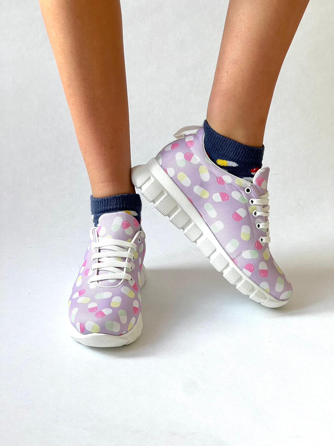 MedSocks Medikamente | Pillen Lila Sneakers