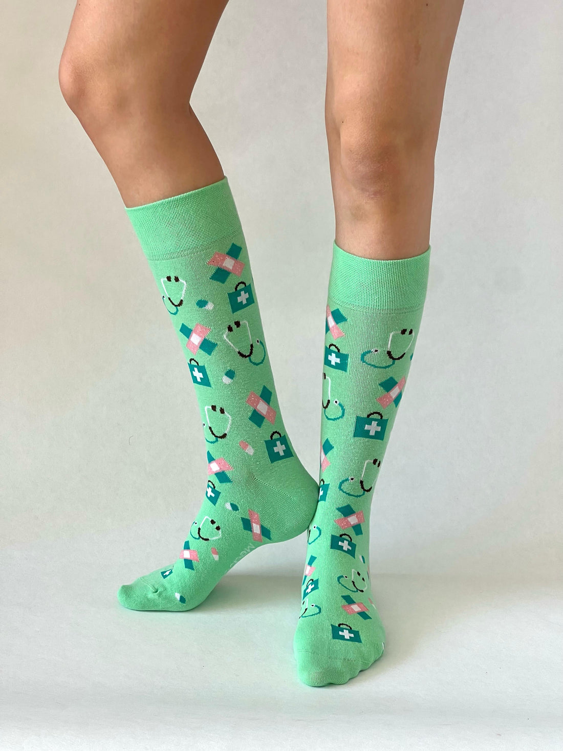 Pflege Socken Apfelgrün