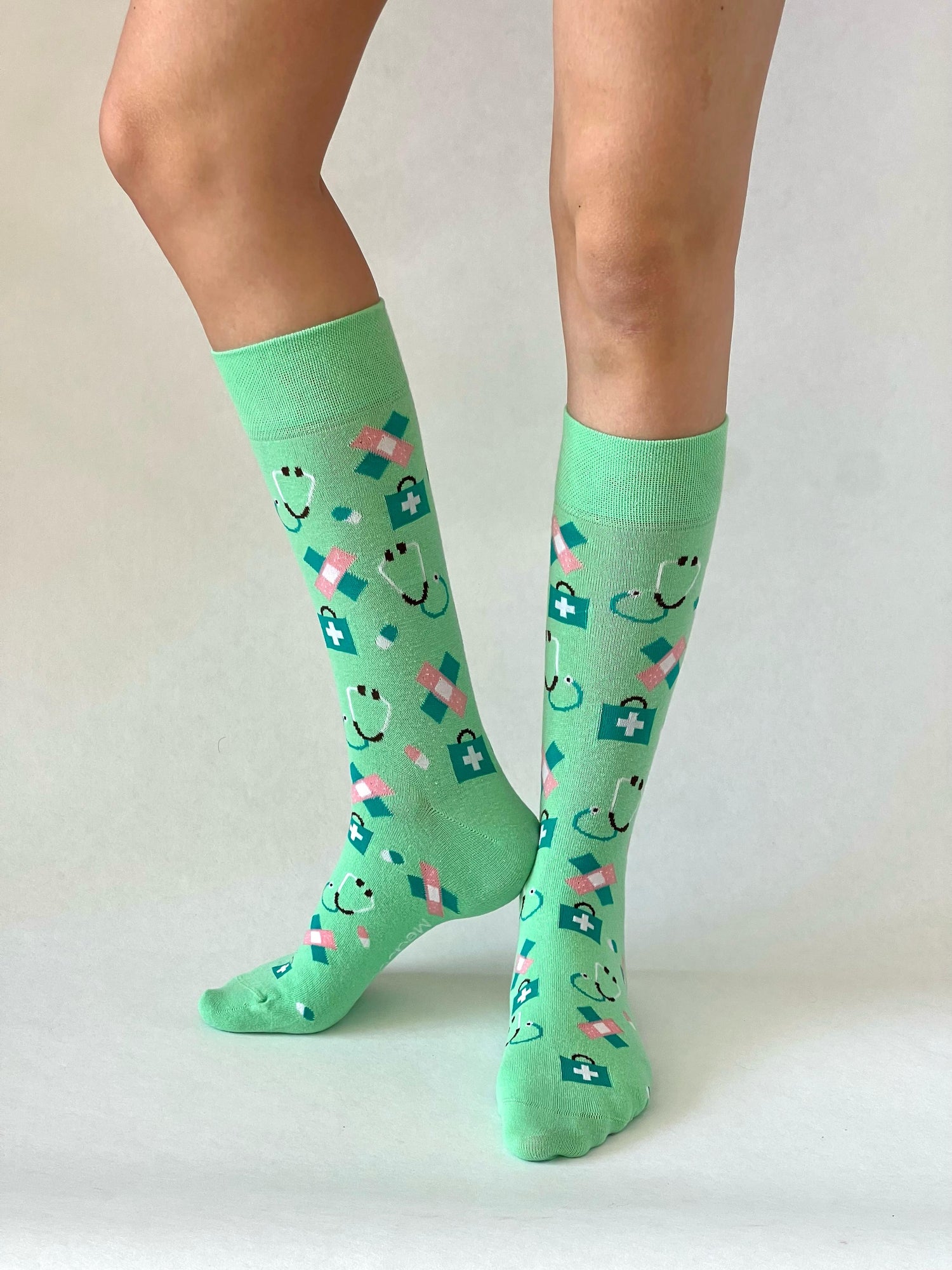 Pflege Socken Apfelgrün