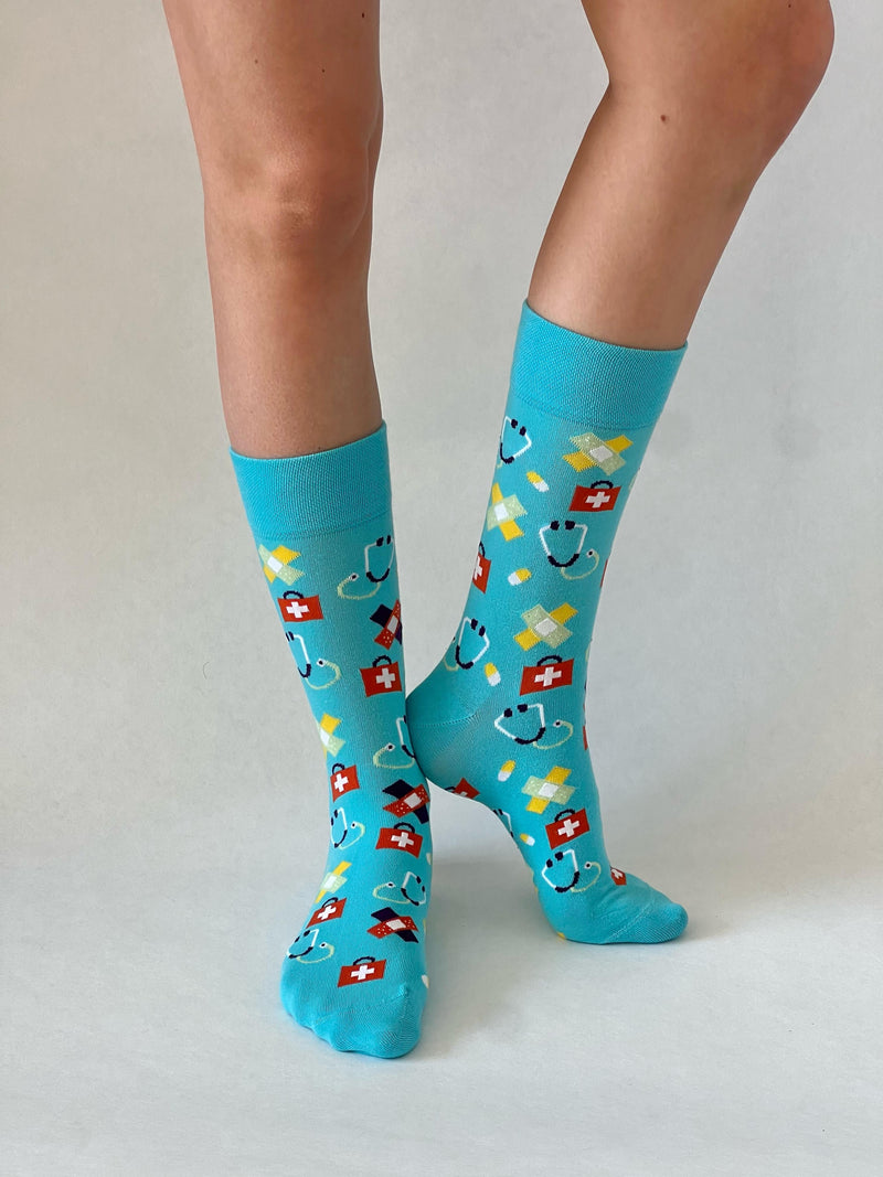 Pflege Socken Türkis