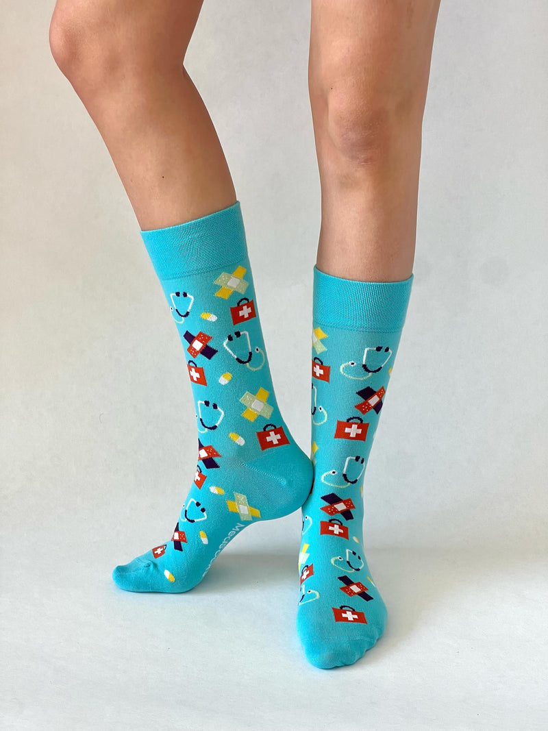 Pflege Socken Türkis