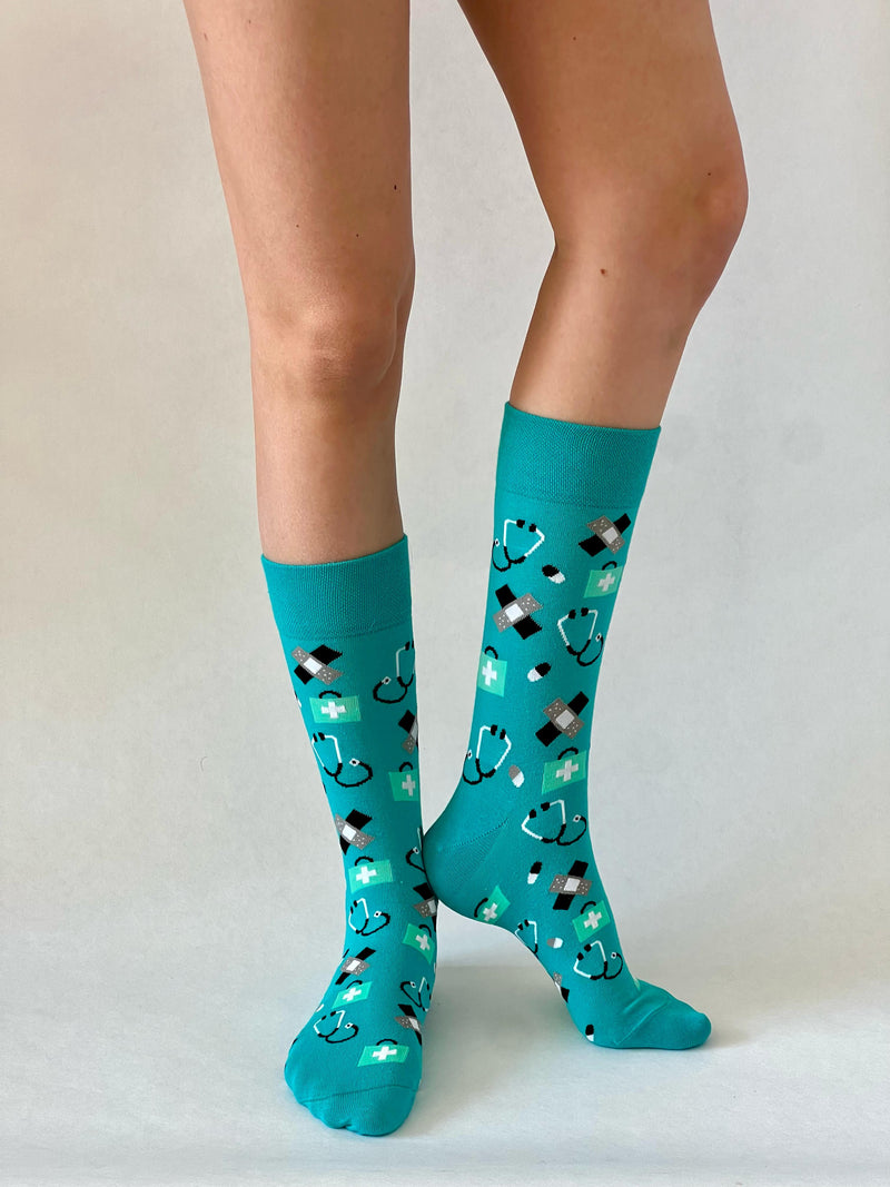 Pflege Socken Grün