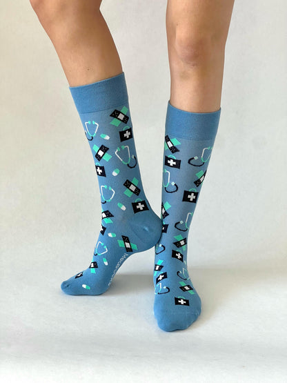 Pflege Socken Blau