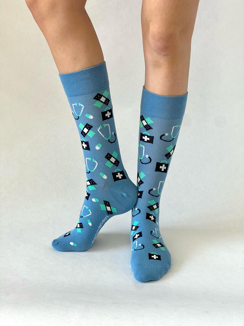 Pflege Socken Blau