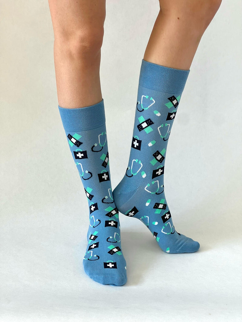 Pflege Socken Blau