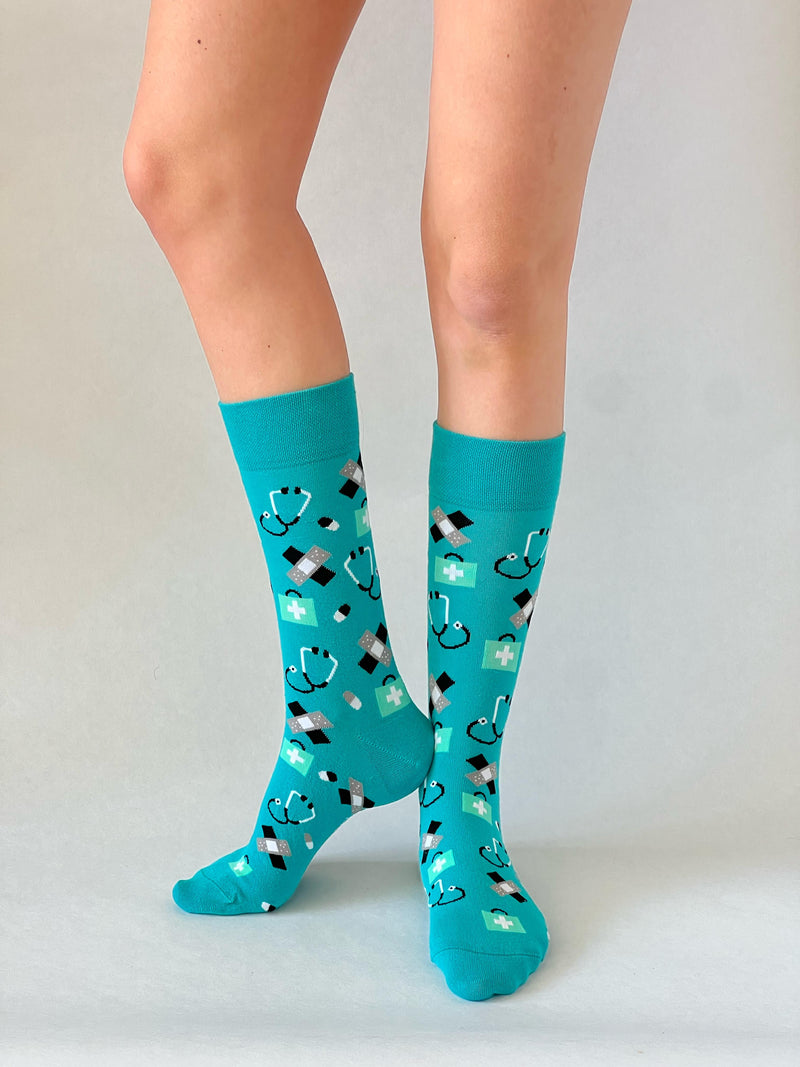 Pflege Socken Grün