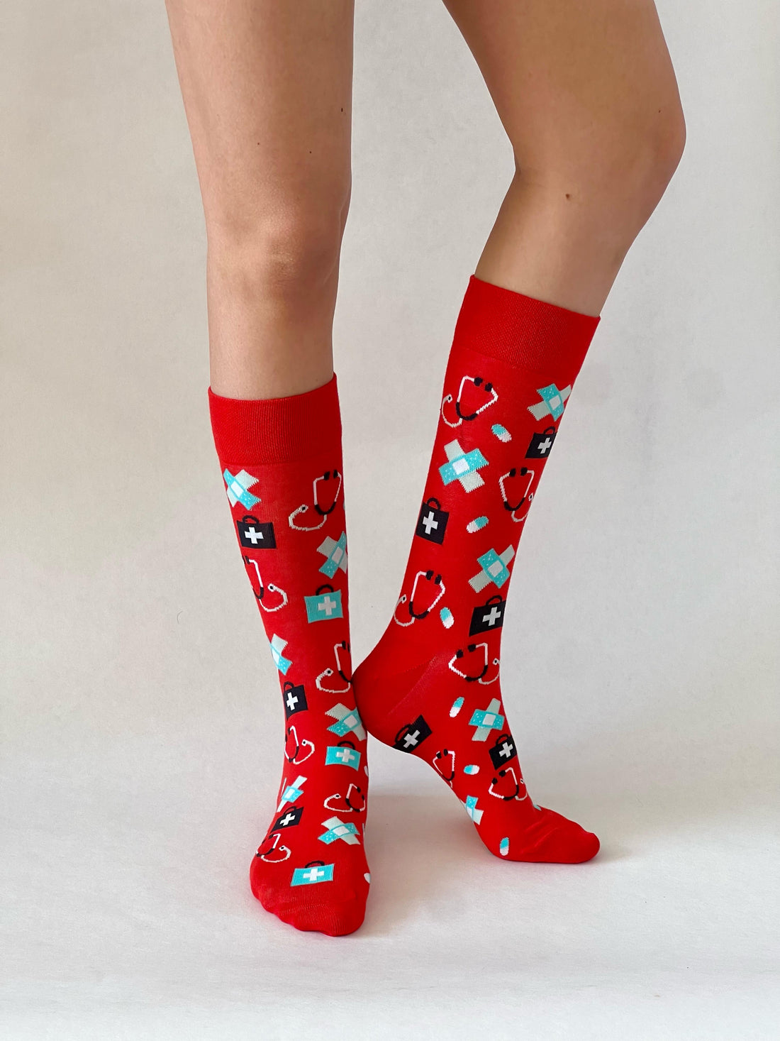 Pflege Socken Rot