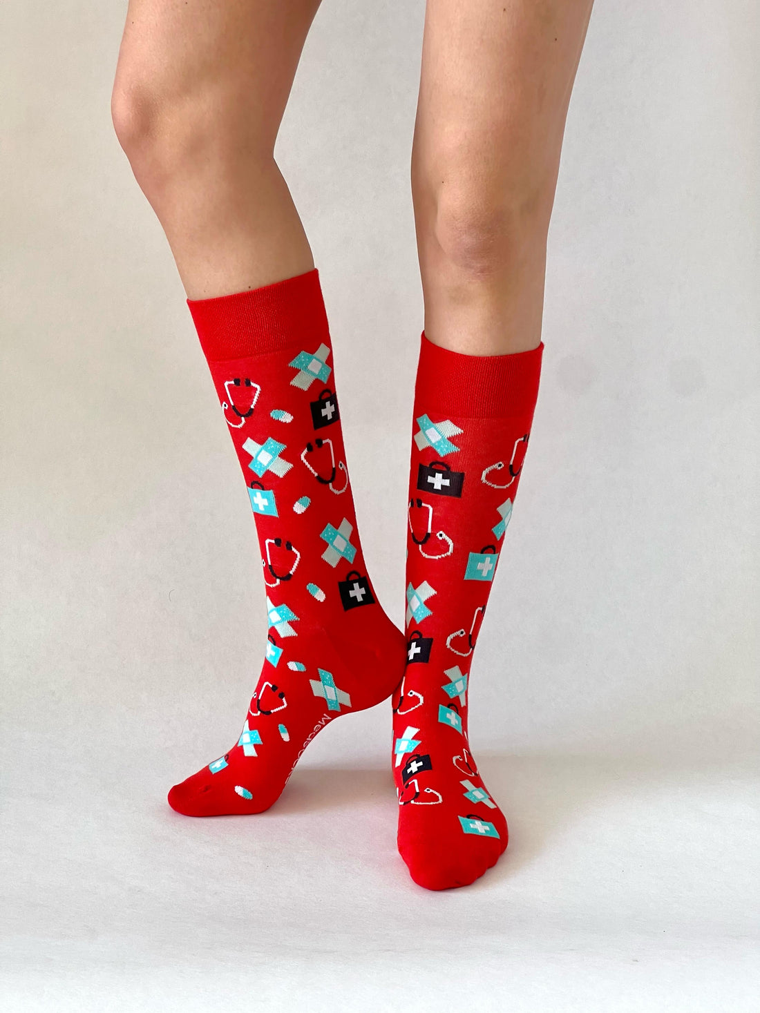 Pflege Socken Rot