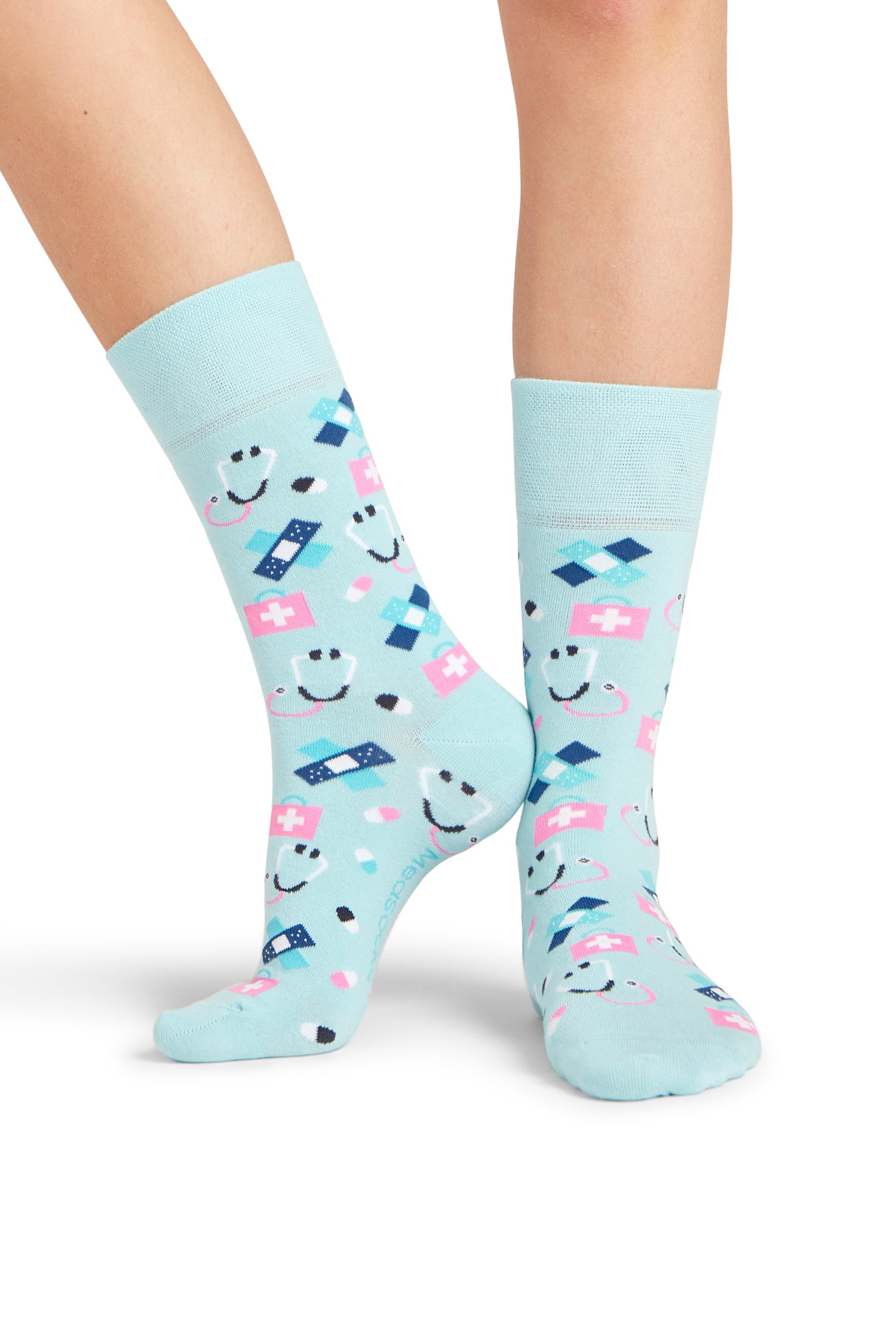 Pflege Socken Blau Rosa