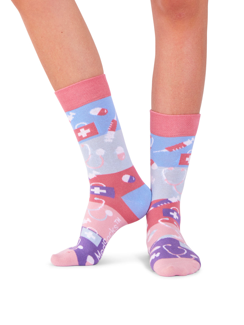 Pflege Socken Rosa/Lila/Blau