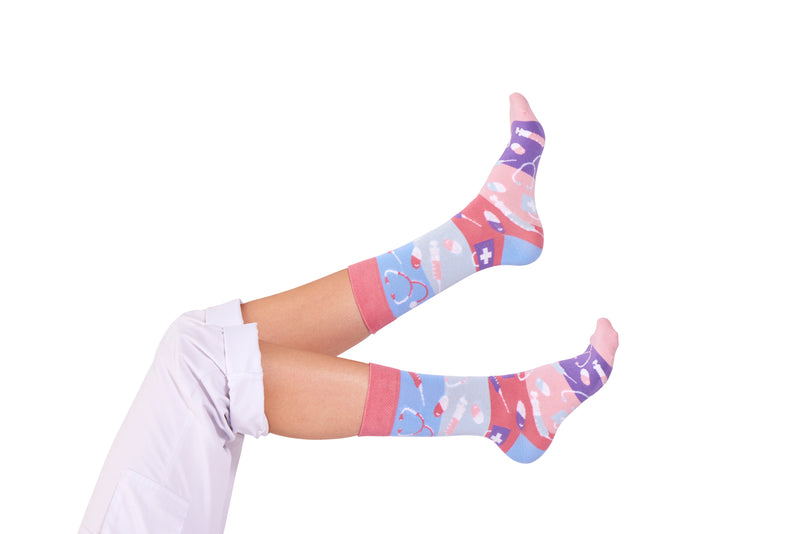 Pflege Socken Rosa/Lila/Blau