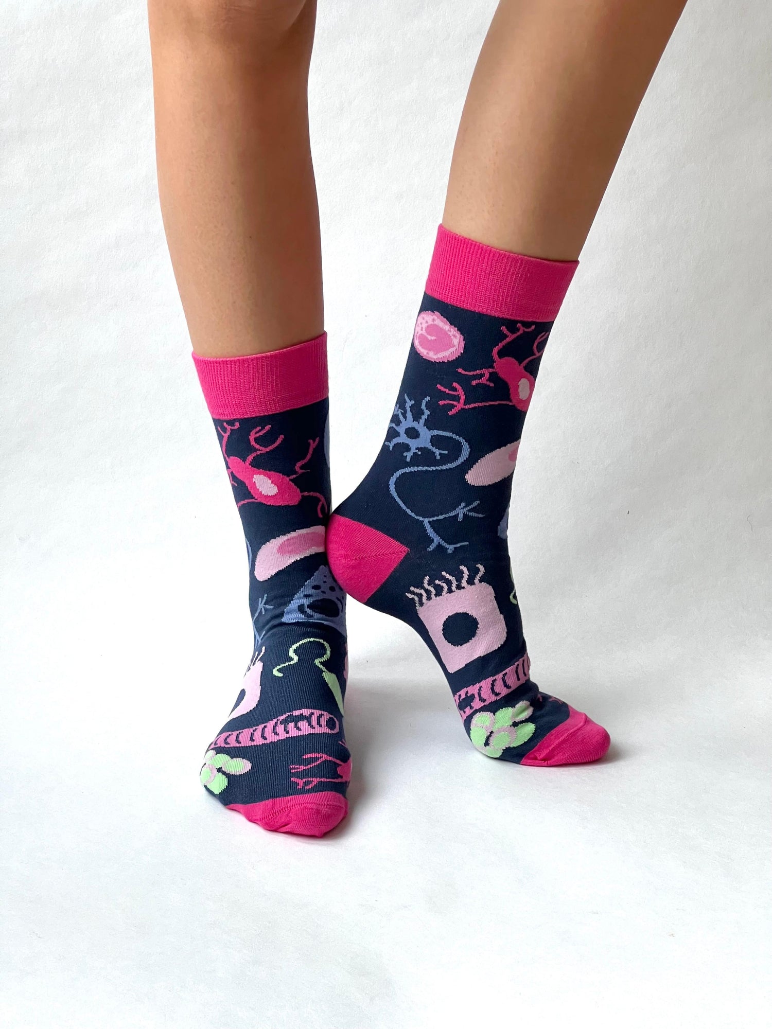 MedSocks Zellen Blau-Rosa