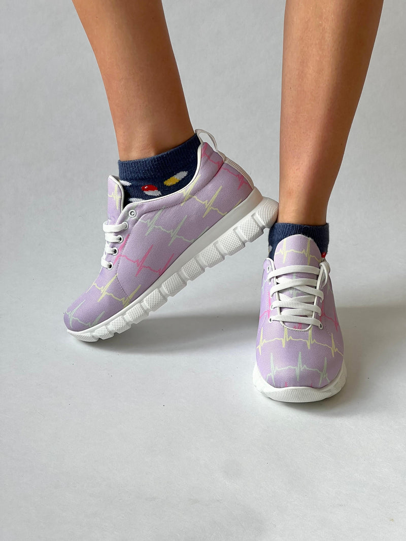 MedSocks Sneaker EKG Pastel