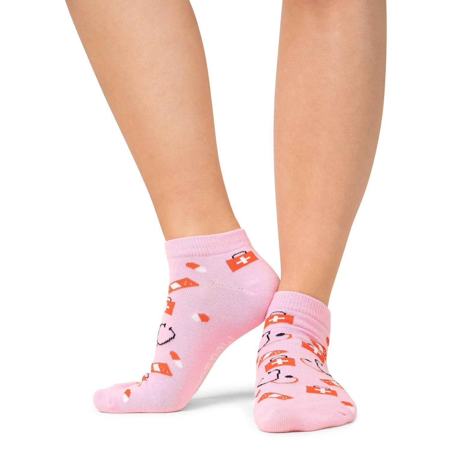 🩺 Roze Zorg Enkelsokken | Verpleegkunde Sokken - MedSocks